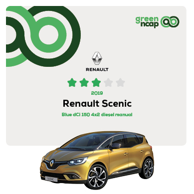 Renault Scenic - Green NCAP Results July 2019 - 3 stars