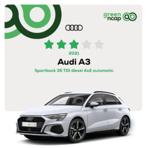 Audi A3 - Green NCAP Results November 2021 - 3 stars