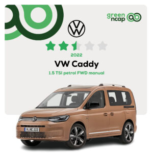 VW Caddy - Green NCAP Results June 2022 - 2.5 stars