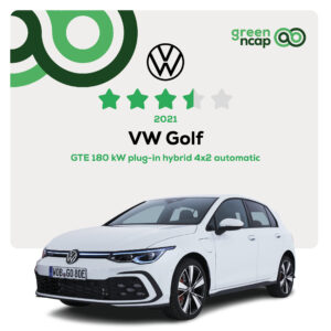 VW Golf - Green NCAP Results November 2021 - 3½ stars